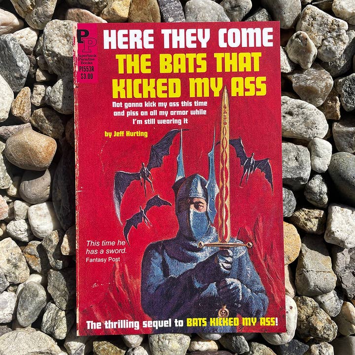 Paperback Paradise - Wholesale Postcard - Here They Come: The Bats That Kicked My Ass Postcard