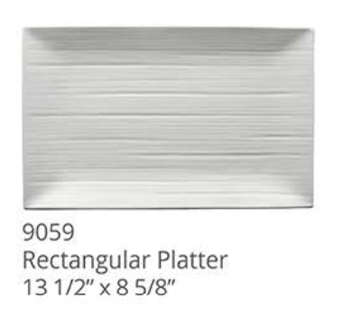 LeadingWare - Wholesale Dinner Plate - Gourmet White Dove Melamine Rectangular Plate2