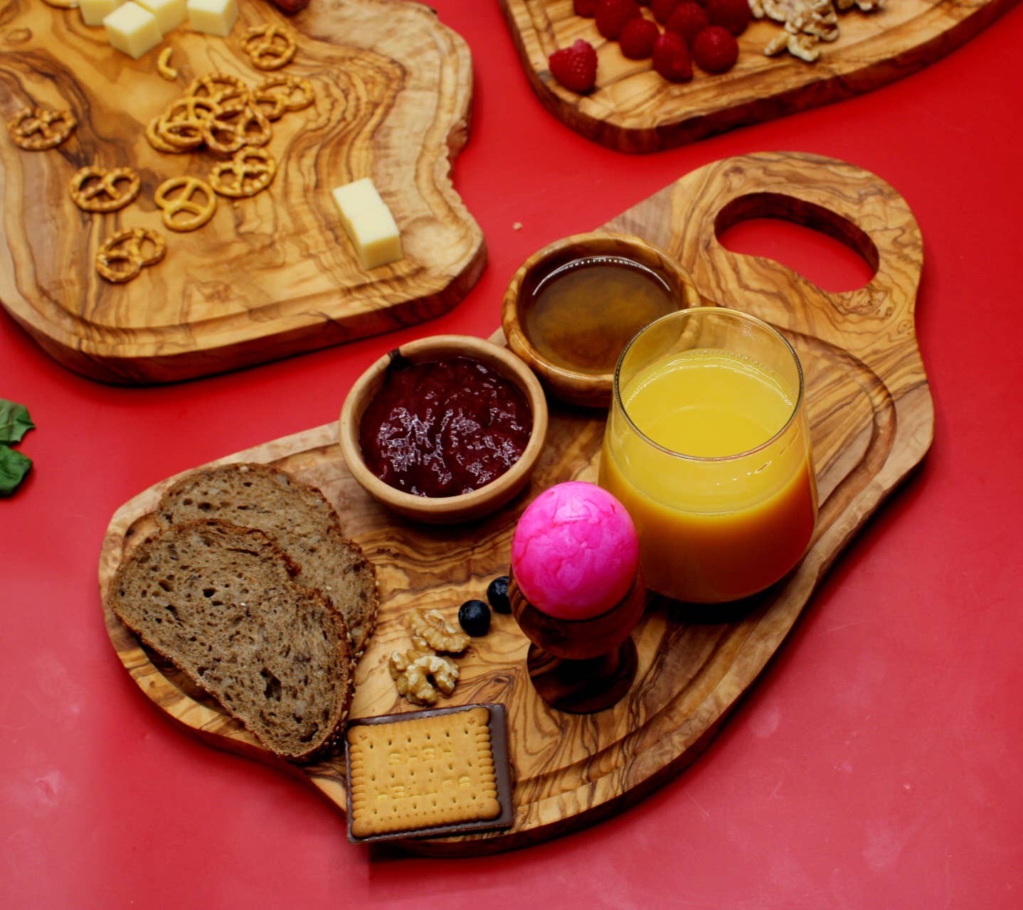 DAGDEG - Vendita all'ingrosso Taglieri - Tagliere in legno di ulivo con scanalatura per succhi e manico3