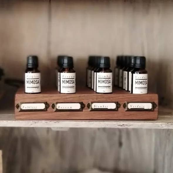 Essential Oil Blend Starter Display package for wholesale by Mimosa Botanicals