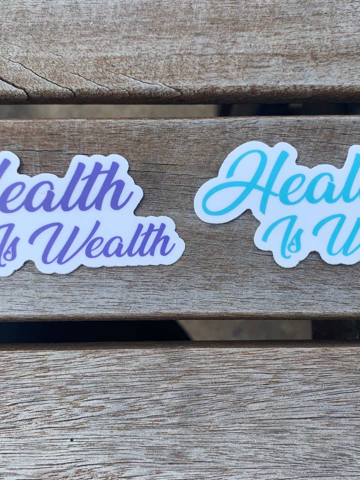 Autocollant « La santé est une richesse pour la vente par cwjgcrafts