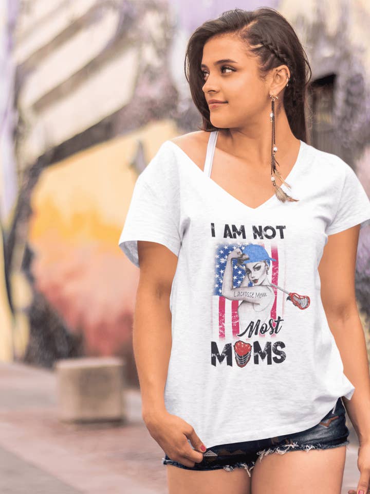 ULTRABASIC Women's T-Shirt I'm Not Most Moms - Lacrosse Mom Tee Shirt for wholesale by ULTRABASIC