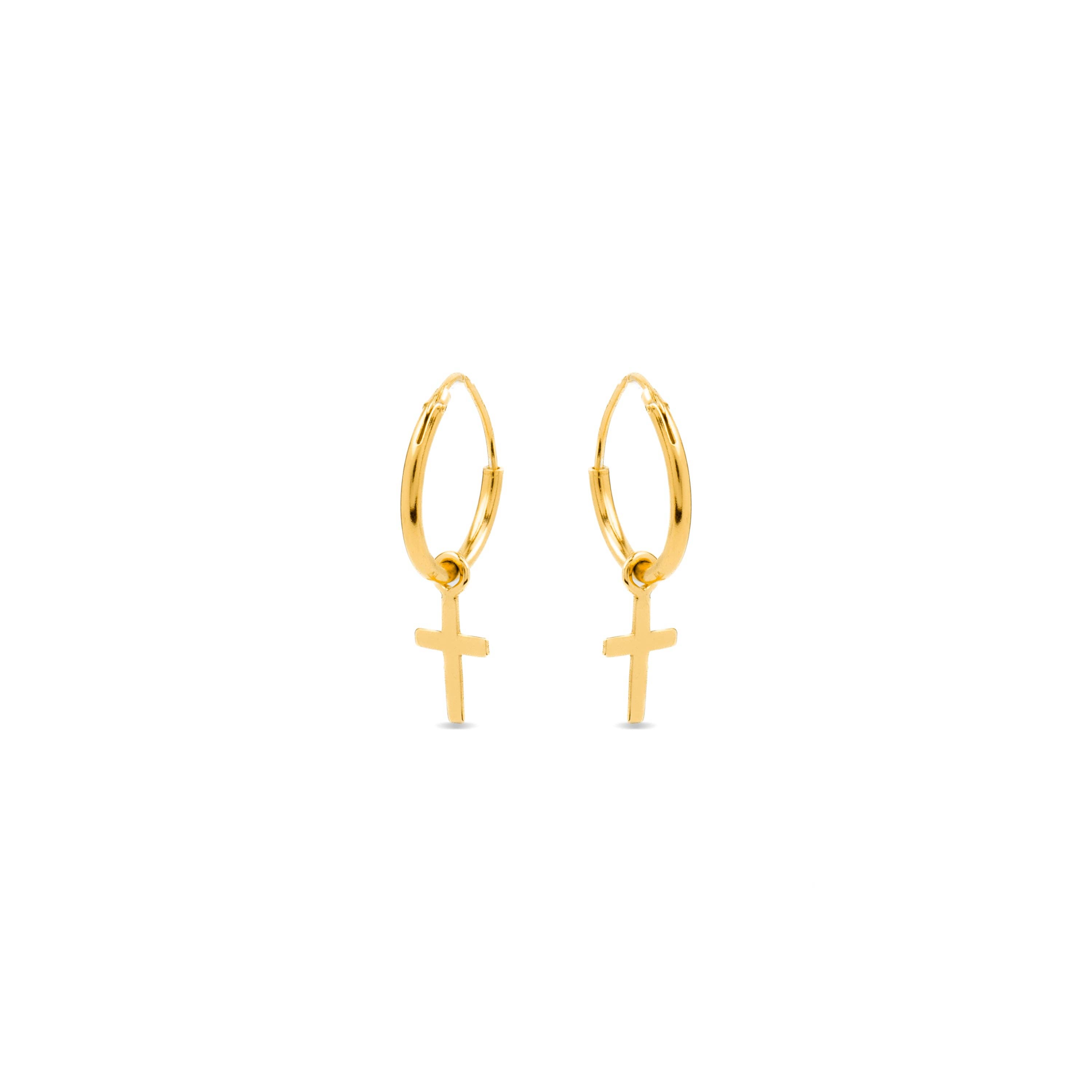 Luxenter - Vente Boucles d'oreilles pendantes - Boucles d'oreilles en argent sterling 925 plaquées or jaune 18K - Essential1