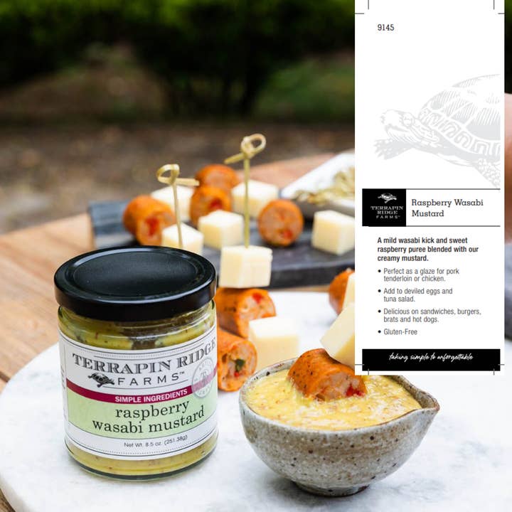 Terrapin Ridge Farms - Wholesale Sauce - Shelf Talker Raspberry Peach Chipotle Sauce2