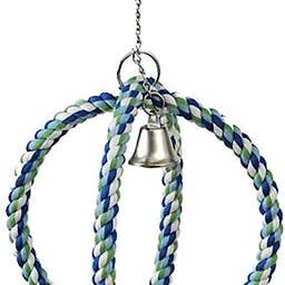 Caitec Inc - Vente Balançoire/jouet pour oiseaux - Jouet pour oiseaux en forme de sphère en coton – Featherland1