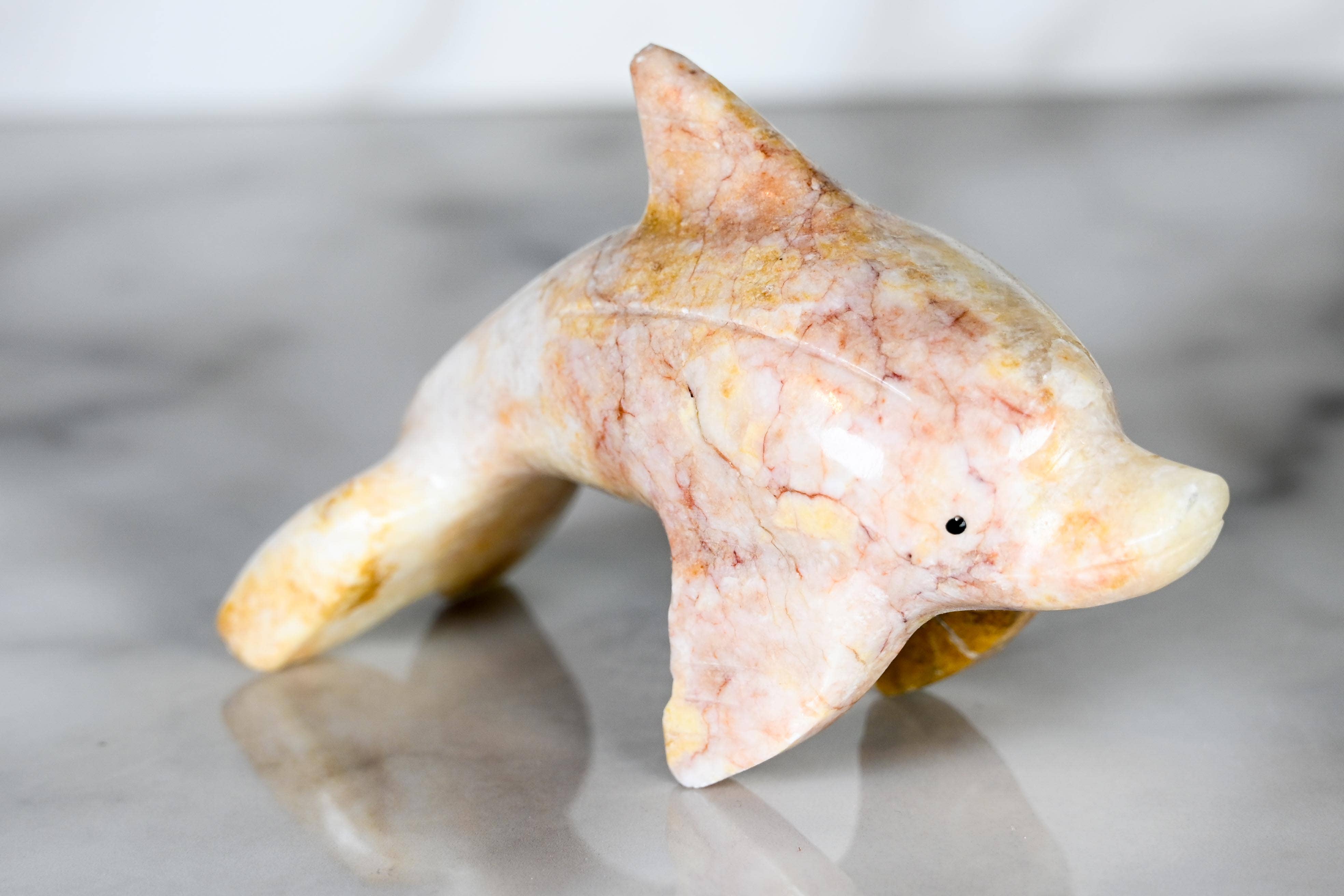 SS handcrafted Art - Wholesale Decorative Figurine - Marble Dolphin 3''1
