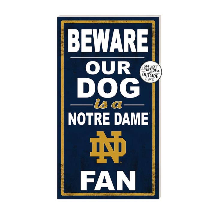 11x20 BEWARE of Dog Notre Dame Fighting Irish for wholesale by KH Sports Fan