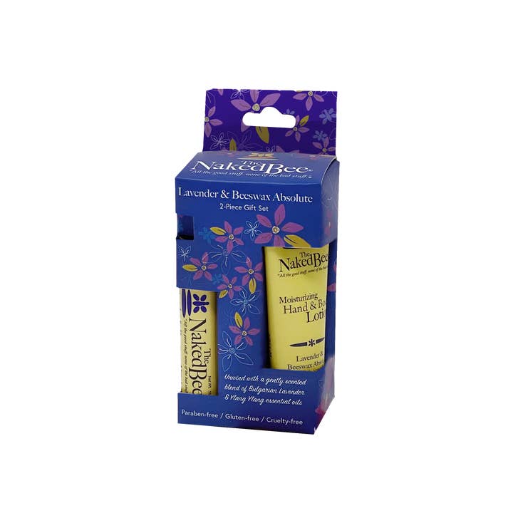 The Naked Bee - Wholesale Bath & Body Set - Lavender & Beeswax Absolute Pocket Pack