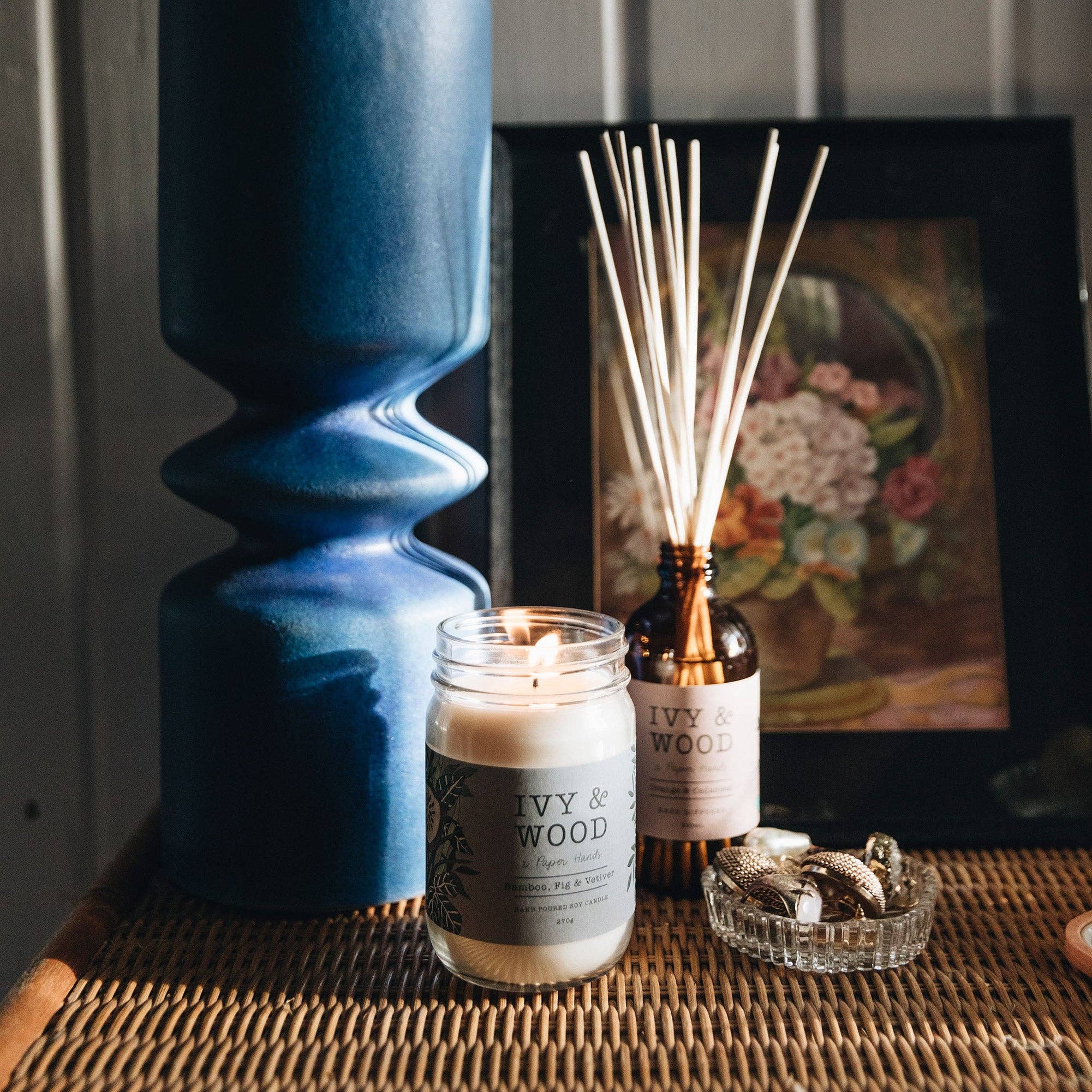 Ivy & Wood - Wholesale Jar/filled candle - Botanical: Bamboo, Fig & Vetiver Soy Candle5