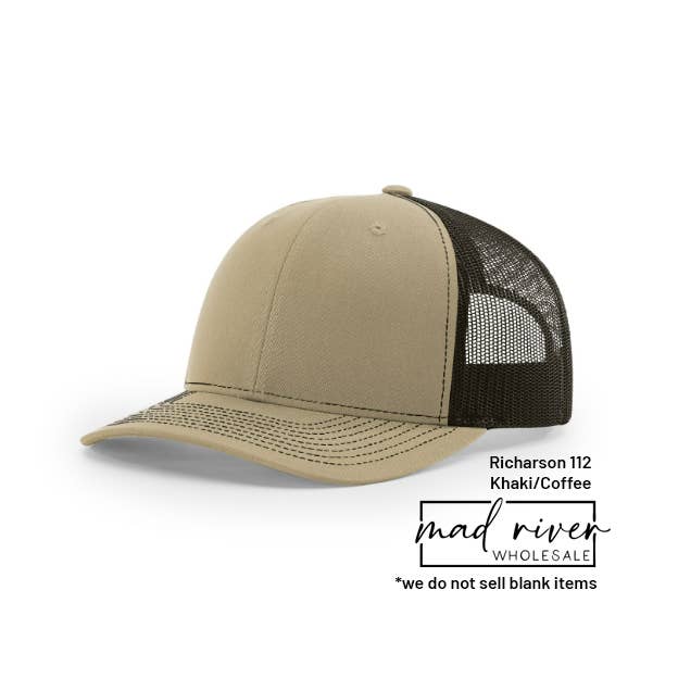 Mad River - Wholesale Trucker Hat - Unisex - Fish Silhouette on Richardson 112 Trucker Hat