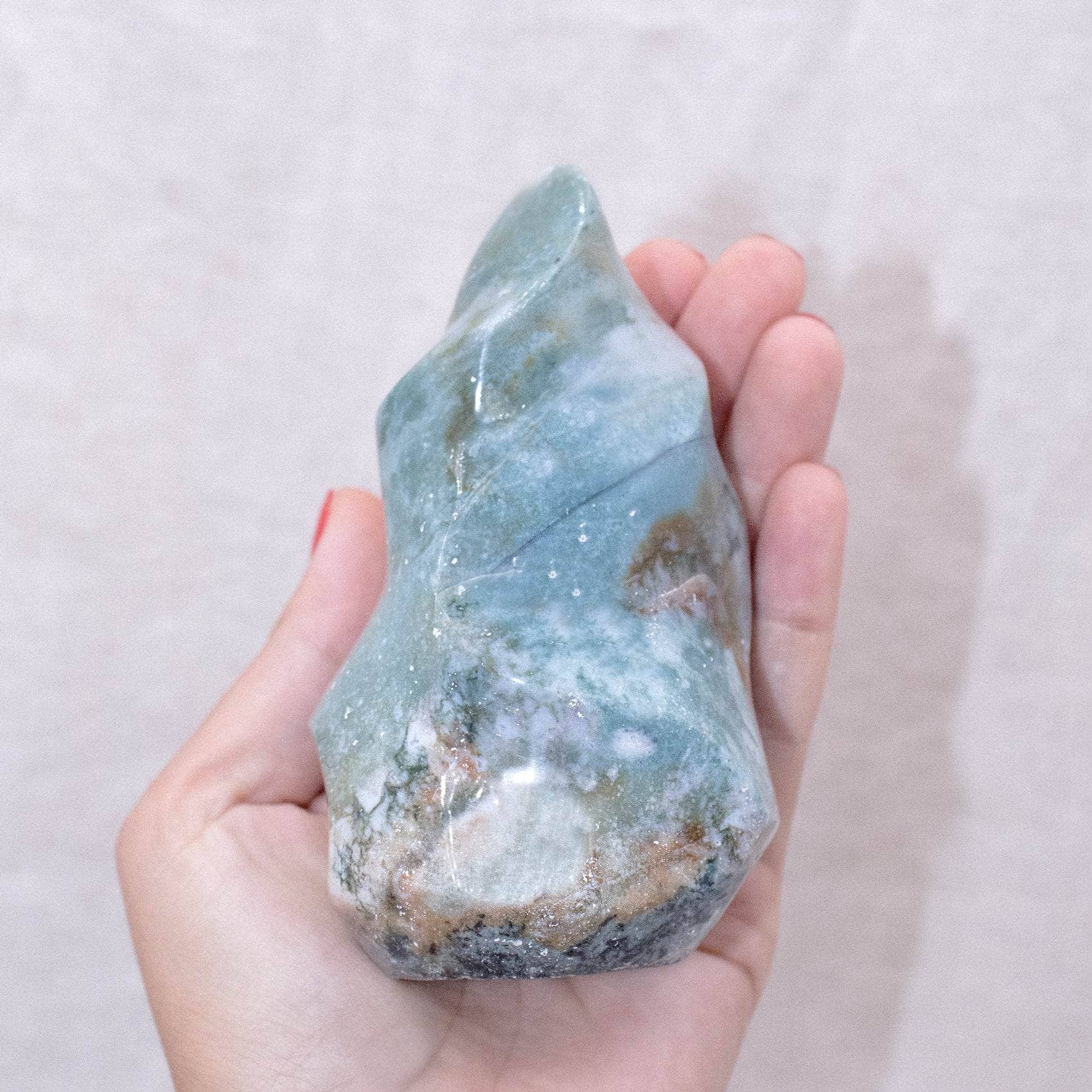 Tiny Rituals - Wholesale Spiritual Stone/Crystal - Ocean Jasper Flame - AAA Premium Quality7