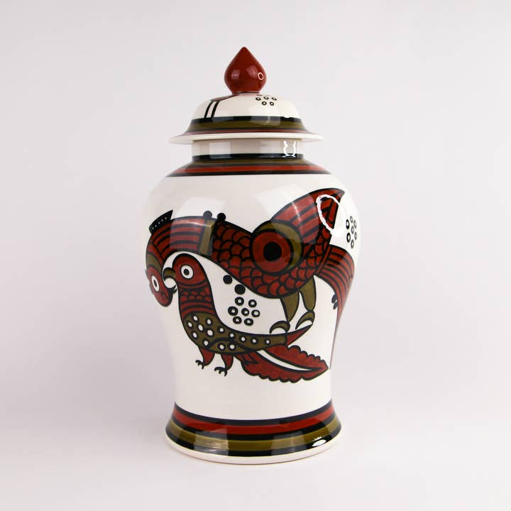 15" Birds Japanese Form Sha (Ginger Jar) for wholesale by SaleenArt USA