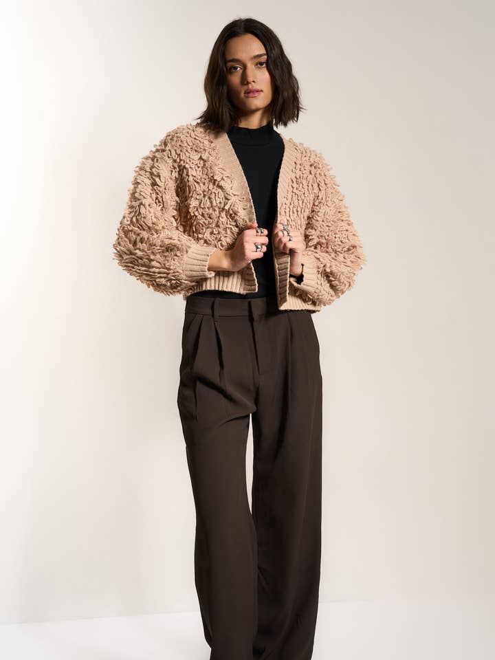 Amara Cardi - Raw Umber for wholesale by Callahan Knitwear