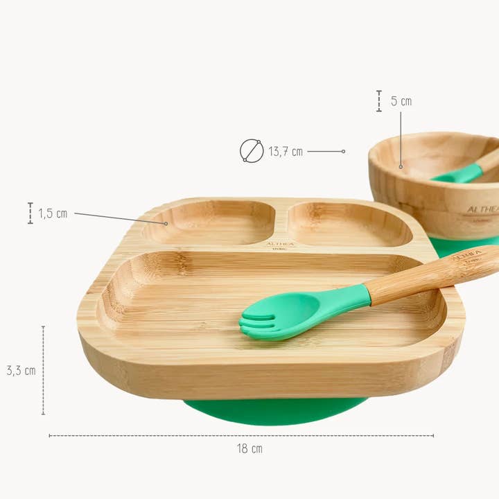 Althea Living – Engroshandel Spisestel – Børn og baby – Naturligt bambus service - 4 dele4