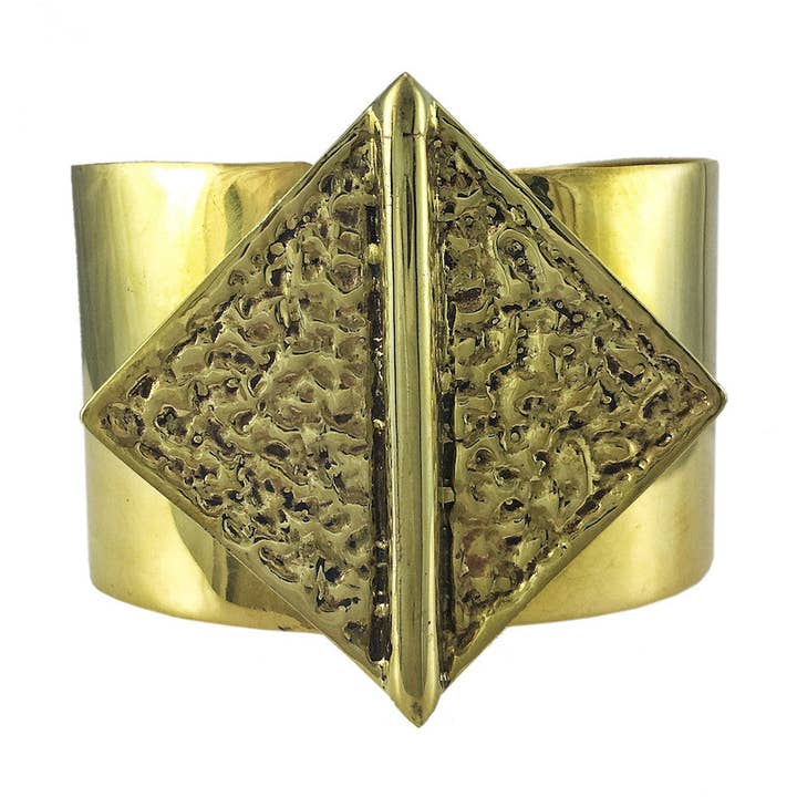 Hammered Bombshell Cuff for wholesale by SLATE + SALT