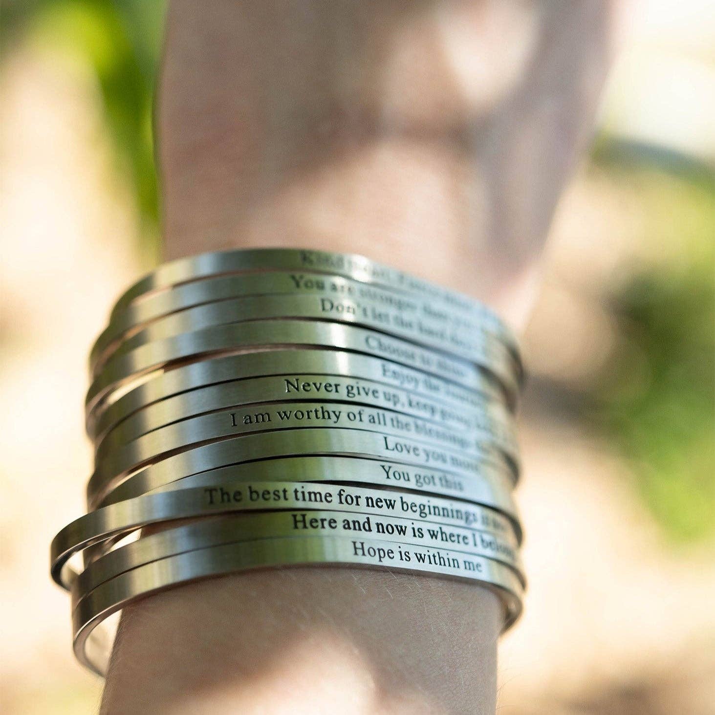 WJW - Wholesale Bangle Bracelet - 18K Gold PVD Life is tough So Are You Engraved Bangle8