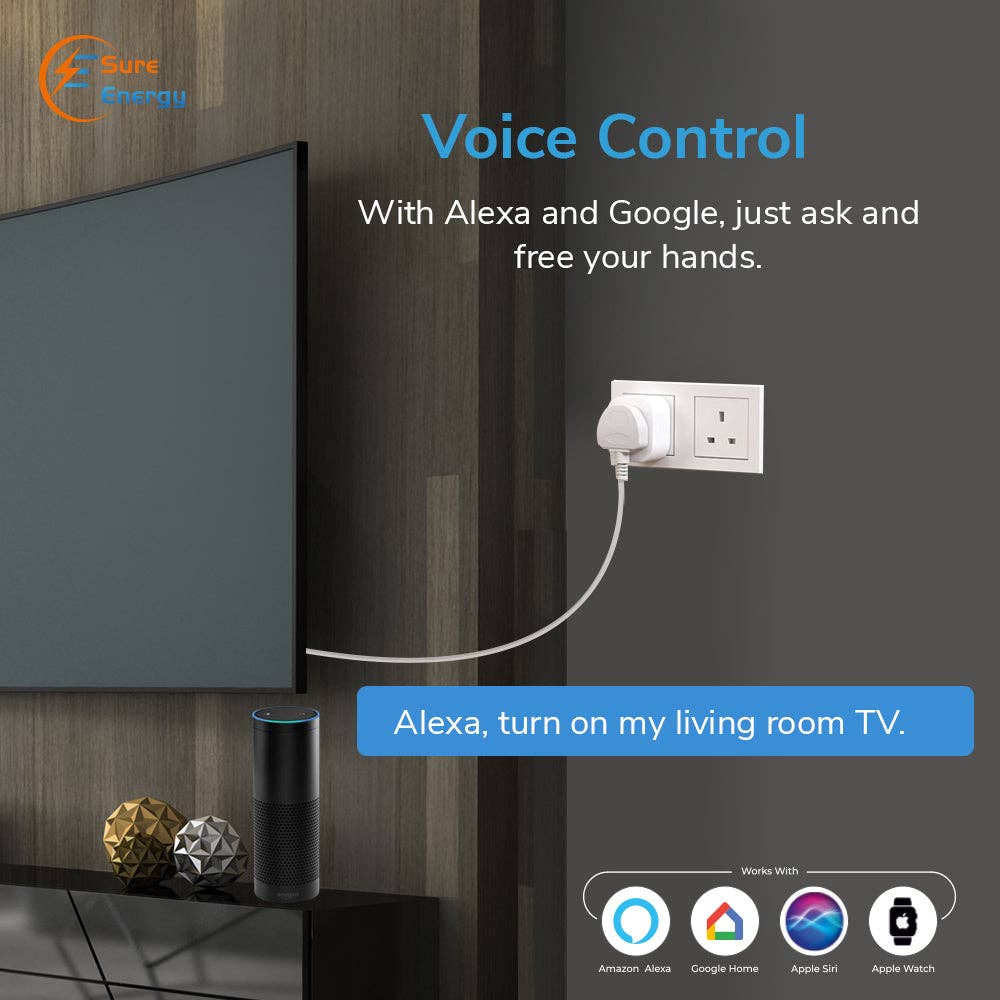 ENER-J – wholesale Power adapter – Smart WiFi Plug 13A with Alexa & Google Home, Timer8