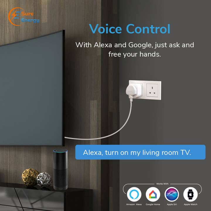 ENER-J – wholesale Power adapter – Smart WiFi Plug 13A with Alexa & Google Home, Timer8