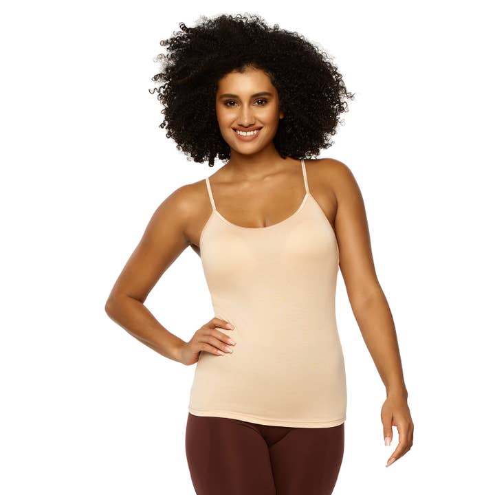 Felina - Wholesale Camisole - Women's - So Smooth Modal Cami Top w/ Built In Shelf Bra