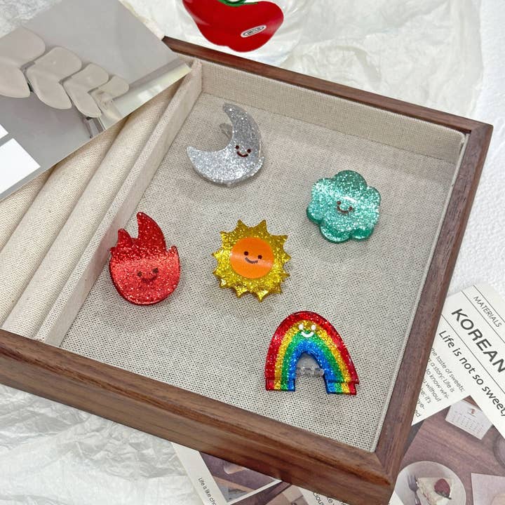 SoapElenGlen - Wholesale Hair Clip - Women's - Fun Cloud Sun Sky Series Small Hair Claw Clip3