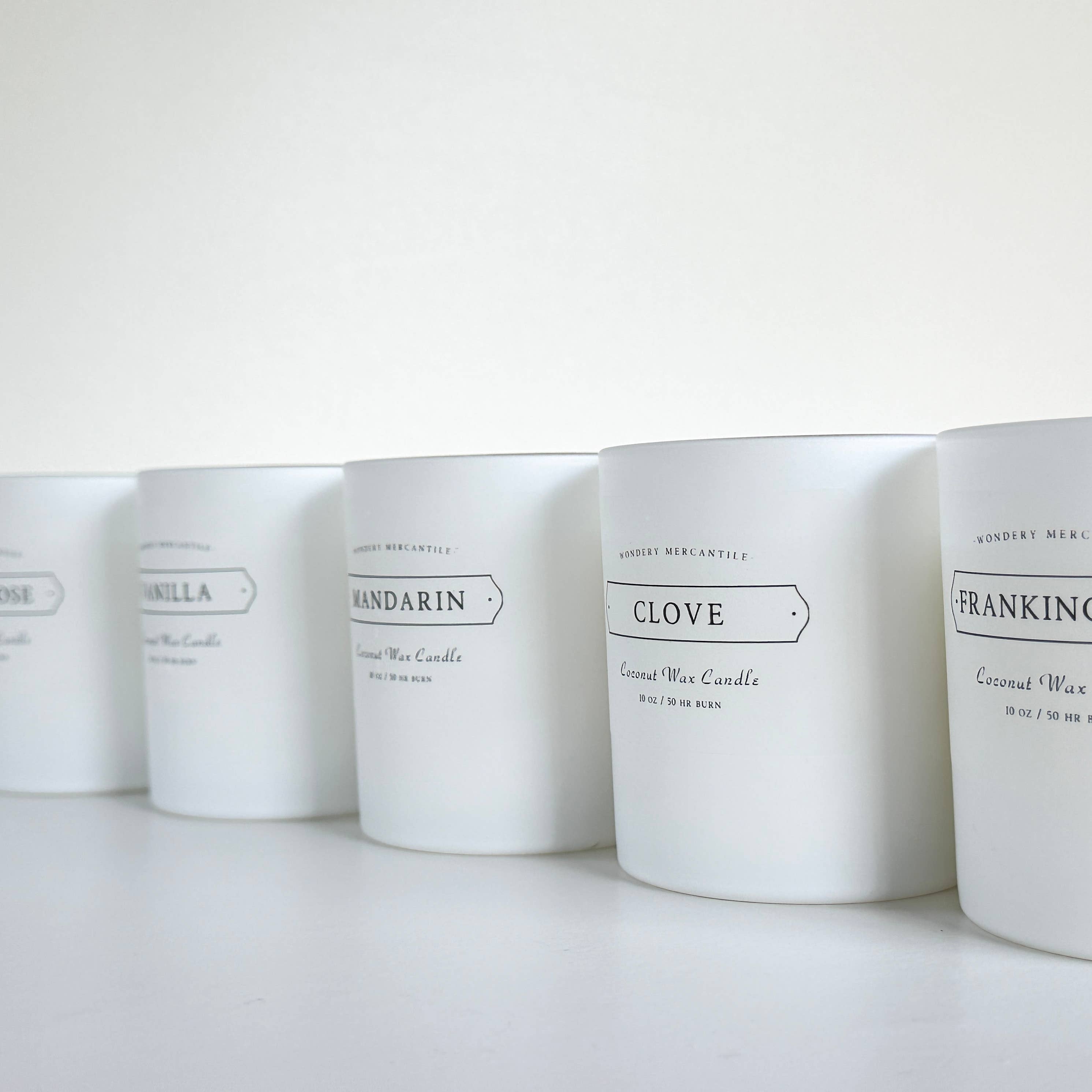 Wondery Mercantile – Großhandel Kerze im Glas / gefüllte Kerze – Weihrauch-Aromatherapie-Kokosnusswachskerze | Clean Burning2