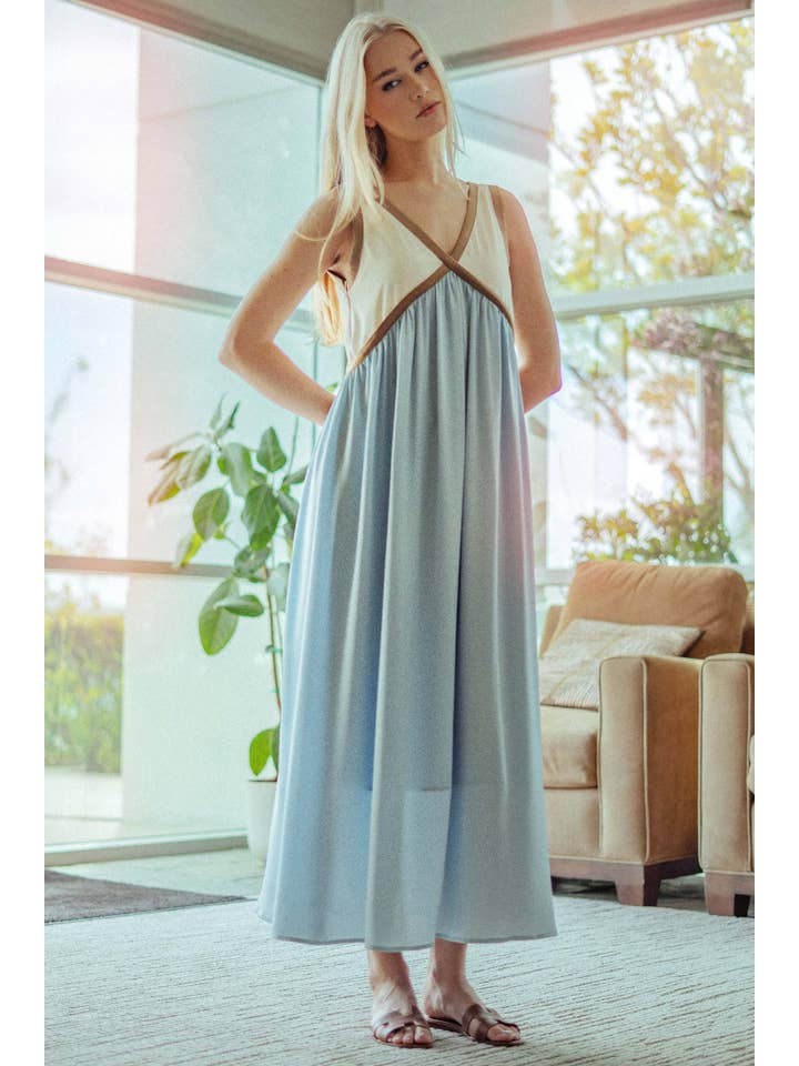 Urban Daizy - Wholesale Dress - Women's - Contrast Piping Empire Waist Dress18