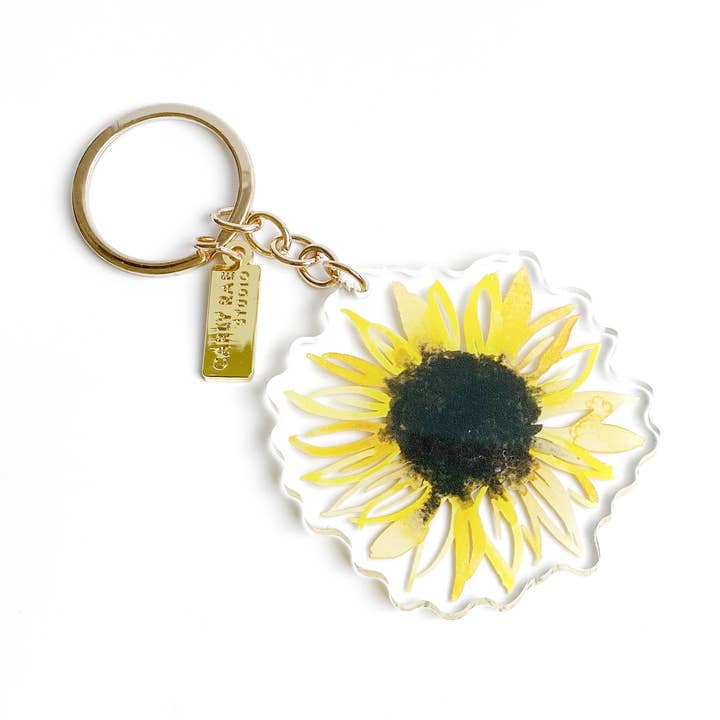 Sonnenblume Keychain für den Großhandel von Carly Rae Studio