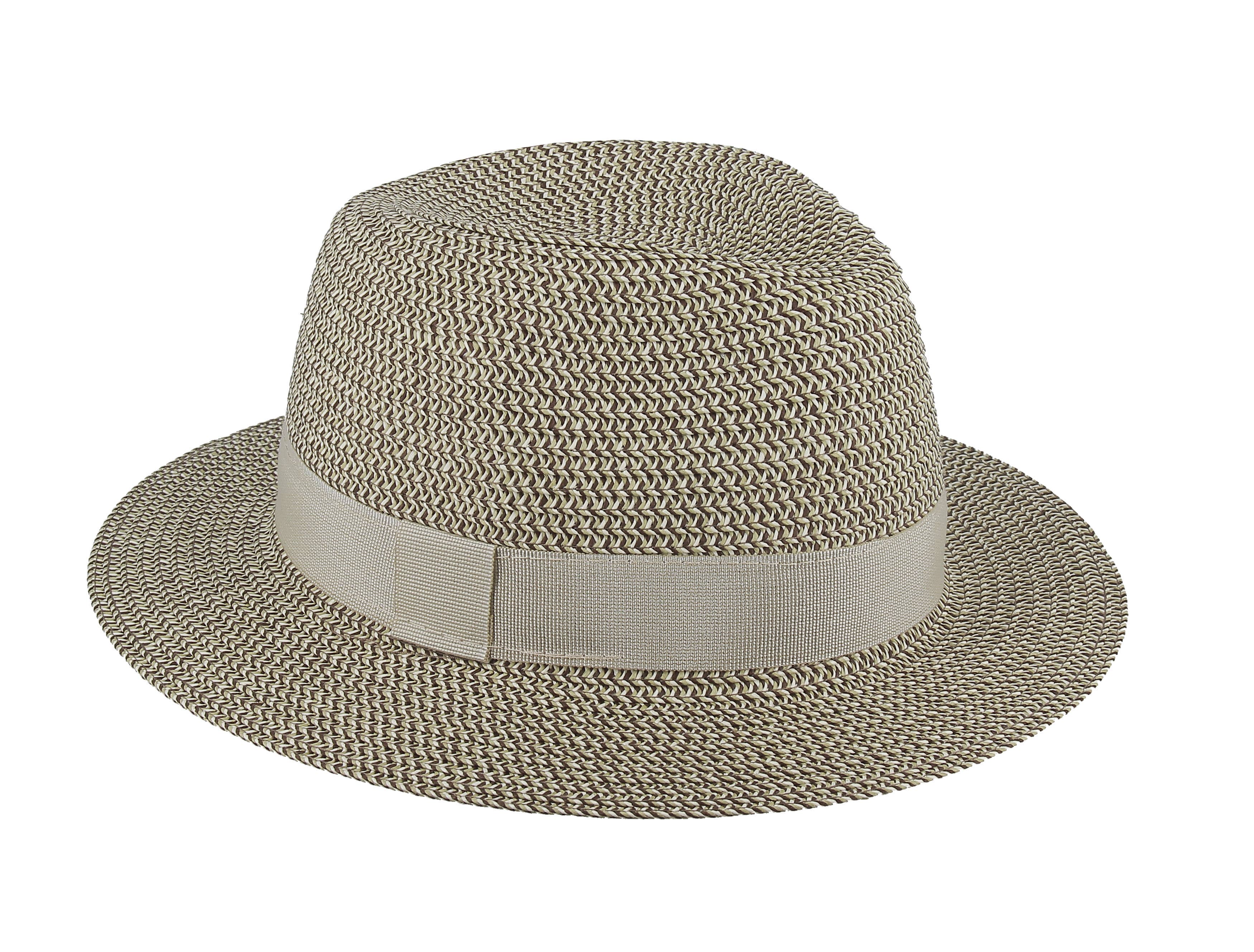 M BY FLECHET - ESSENTIALS - ALP1 – Engroshandel Stråhat – til kvinder – 2Es204 Papirsugerørshat med to toner, grosgrain og flad sløjfe2