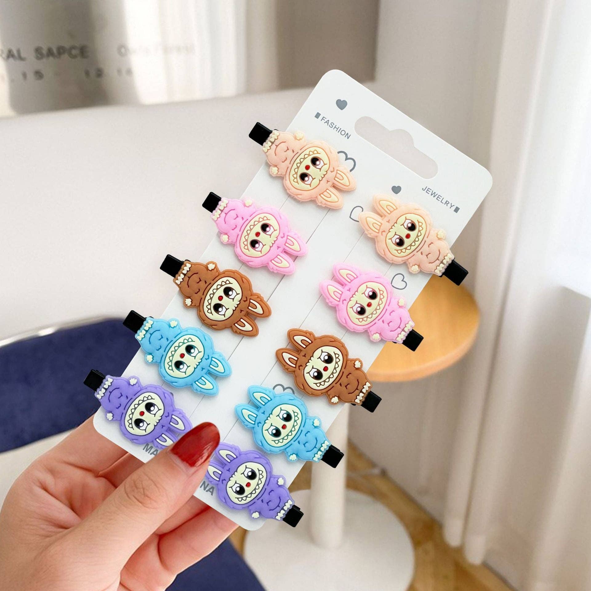 Little Trendy - Vente Pince à cheveux – enfant - Barrette à cheveux monstre mignon pour enfants dessin animé0