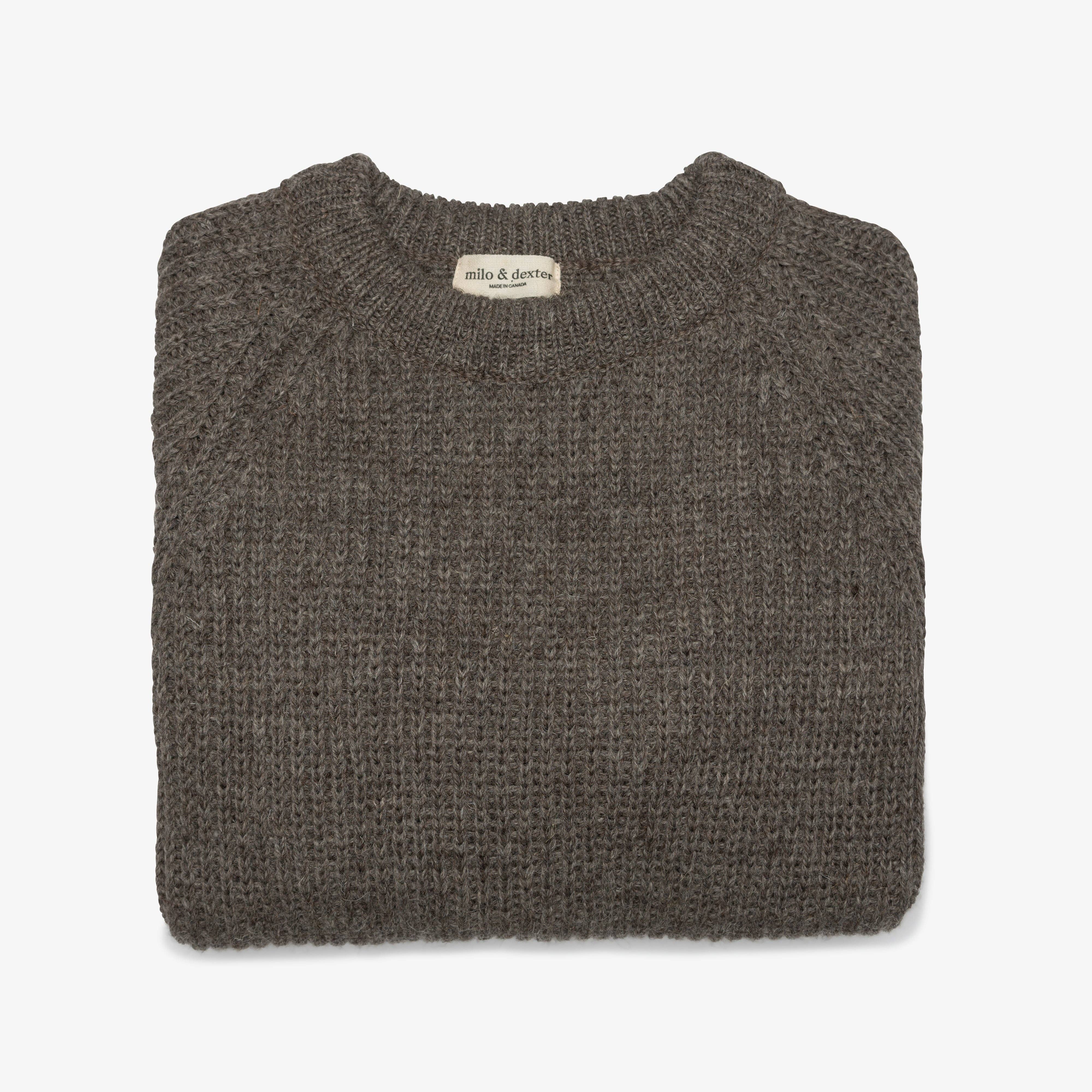True Grey Pull de pêcheur en laine tricoté main en vente sur Faire0