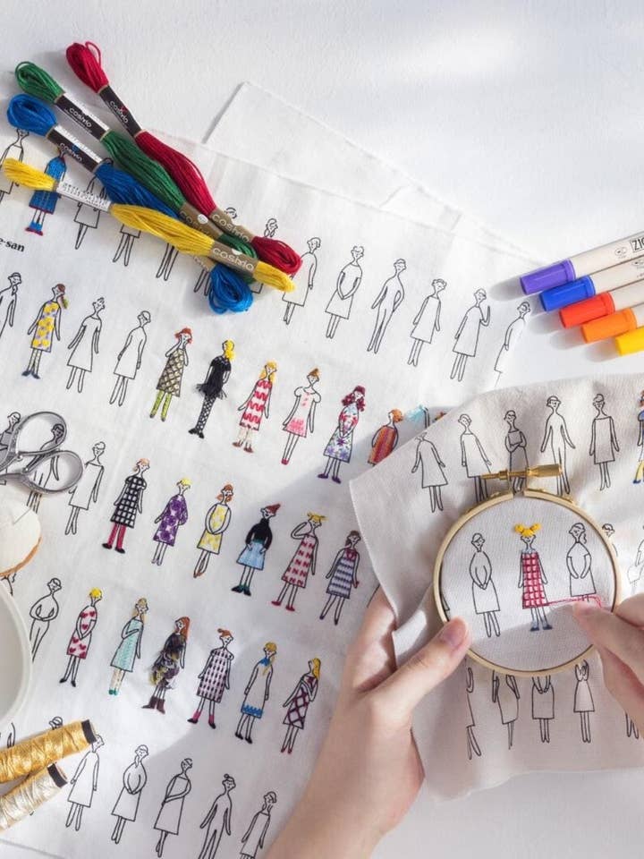 Tecido de Algodão Japonês para Bordado e Costura DIY para Senhoras por atacado de 「FUNJI」In Japan