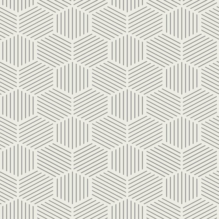 Striped Hexagonal Mosaic Peel and Stick Wallpaper for wholesale by Veer Decor