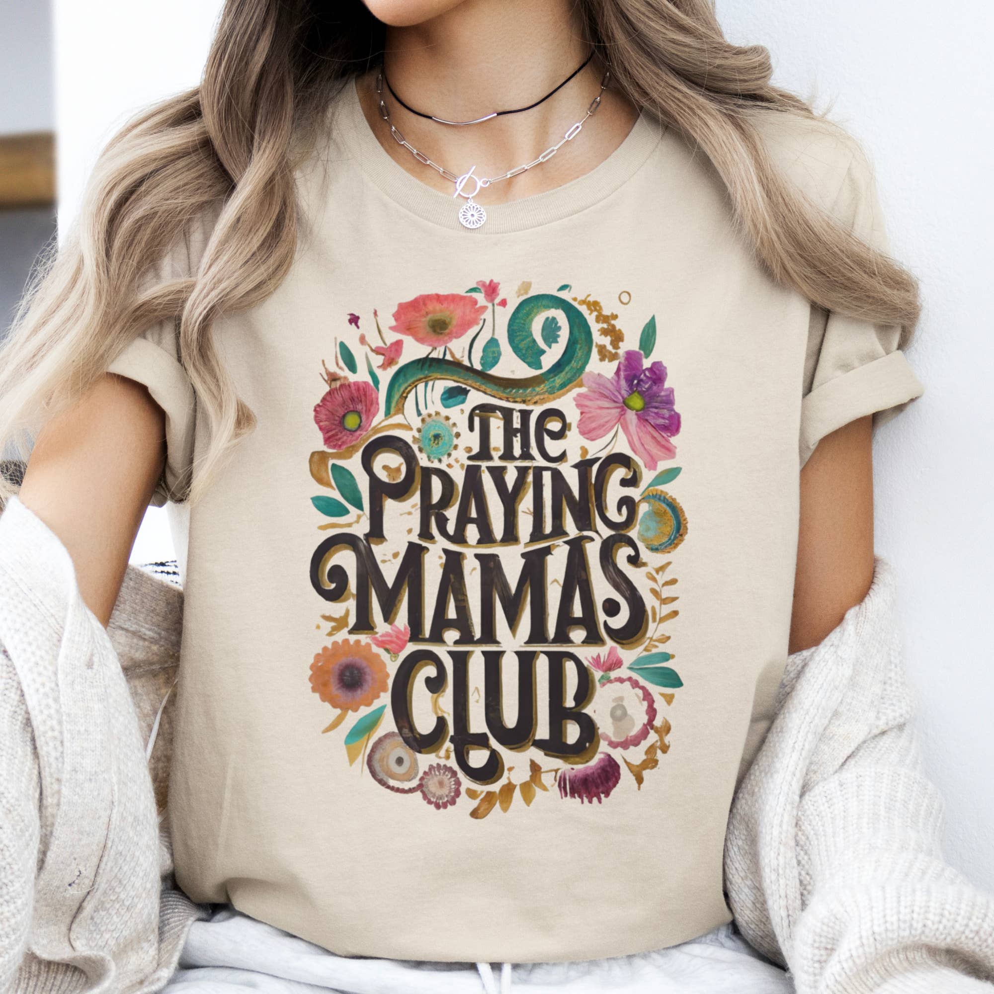 Par.tees by Party On! - Wholesale T-Shirt (Graphic) - Women's - Mom Faith Praying Club Mother's Day Religious Graphic Tee1