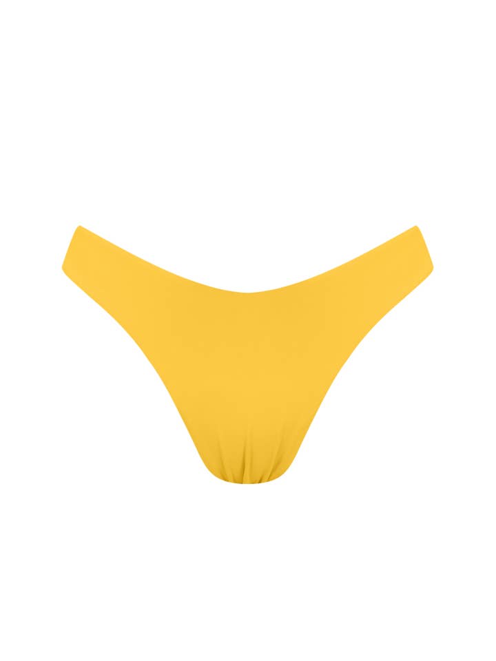 Chlamys Varia Brazilian Bikinihose mit V-förmiger Taille – Gelb für den Großhandel von Chlamys Varia by MrMiss