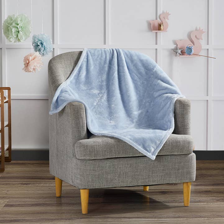 POWDER Mon Lapin Solid 500 Series Ultra Plush Baby Blanket -Powder for wholesale on Faire