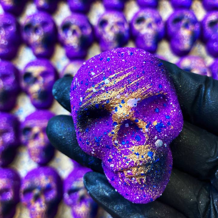 Soul Energy - Vente Bombe de bain/poudre effervescente pour le bain - Mini bombe de bain Dream Dark Pink Skull