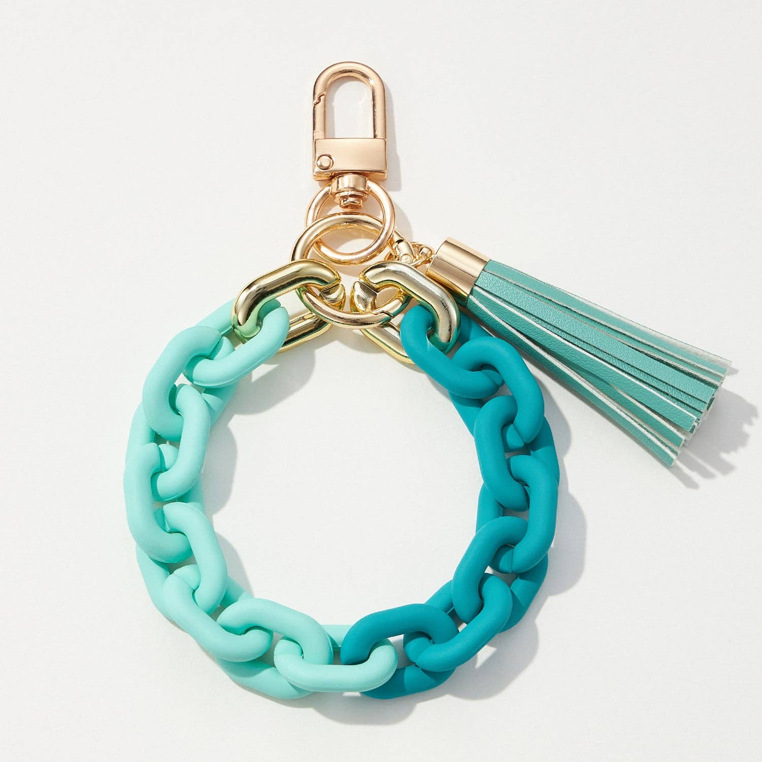 Frem - Wholesale Keychain Bracelet - Silicone Coated Matte Key Ring Bracelets with Leather Tassel0
