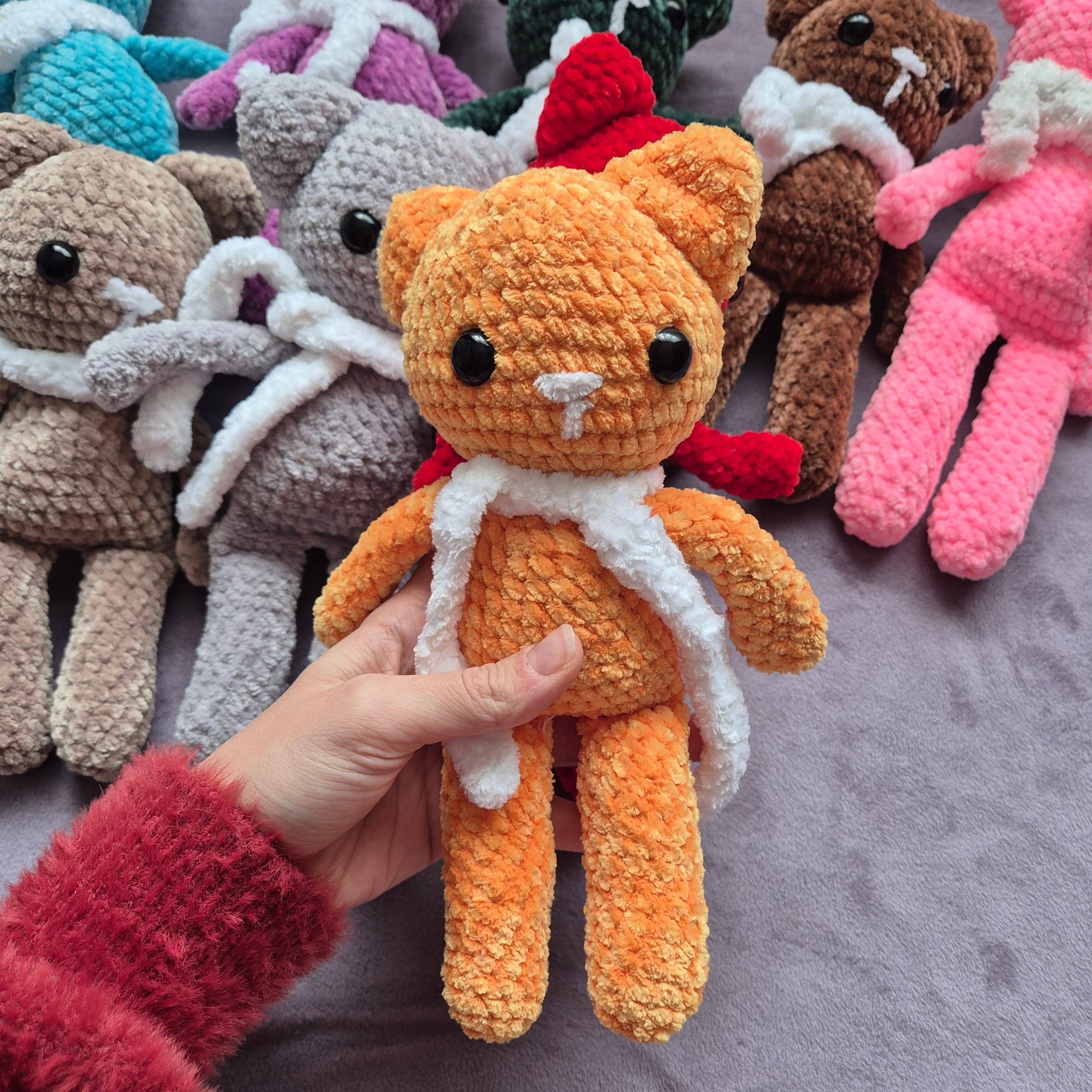 despinacrafting - Vente Peluche – enfant et bébé - Chat en peluche au crochet, jouet en peluche10