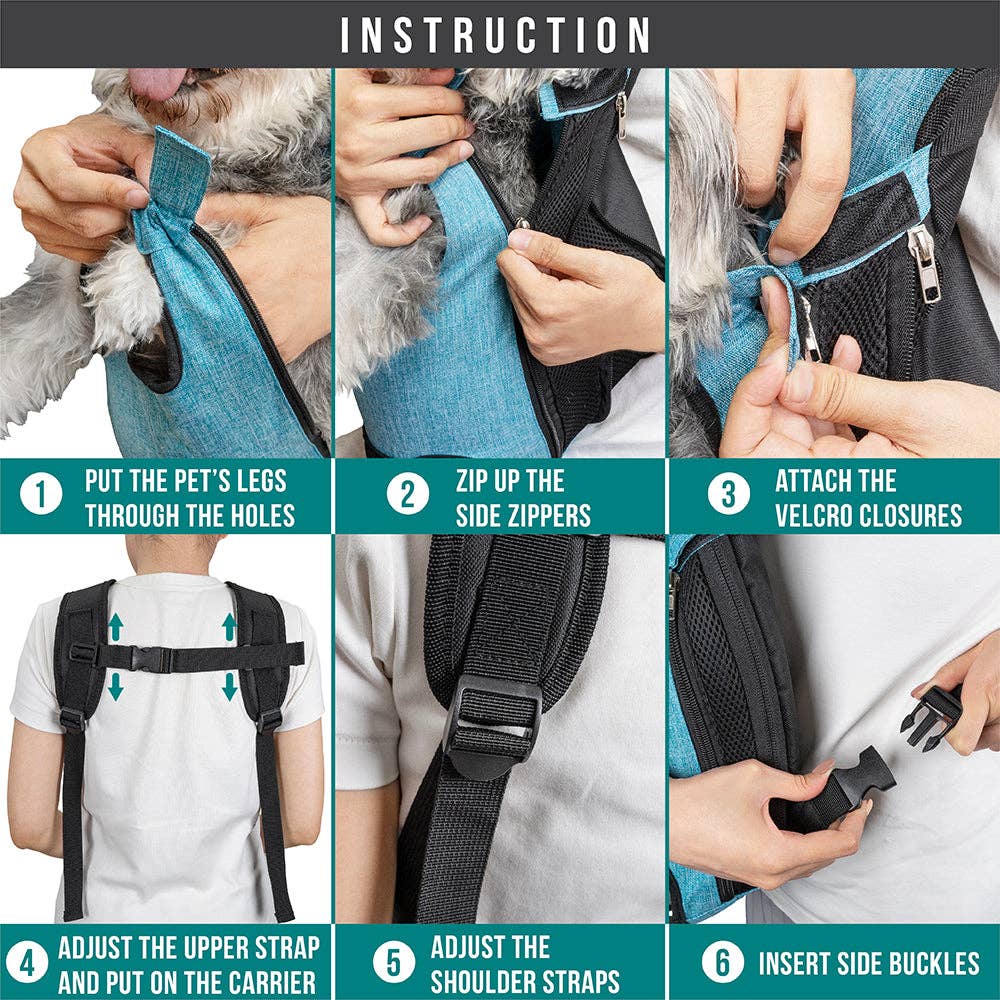 PetAmi - Wholesale Pet Carrier - Cat/Dog - Classic Front Chest Pet Carrier Backpack5