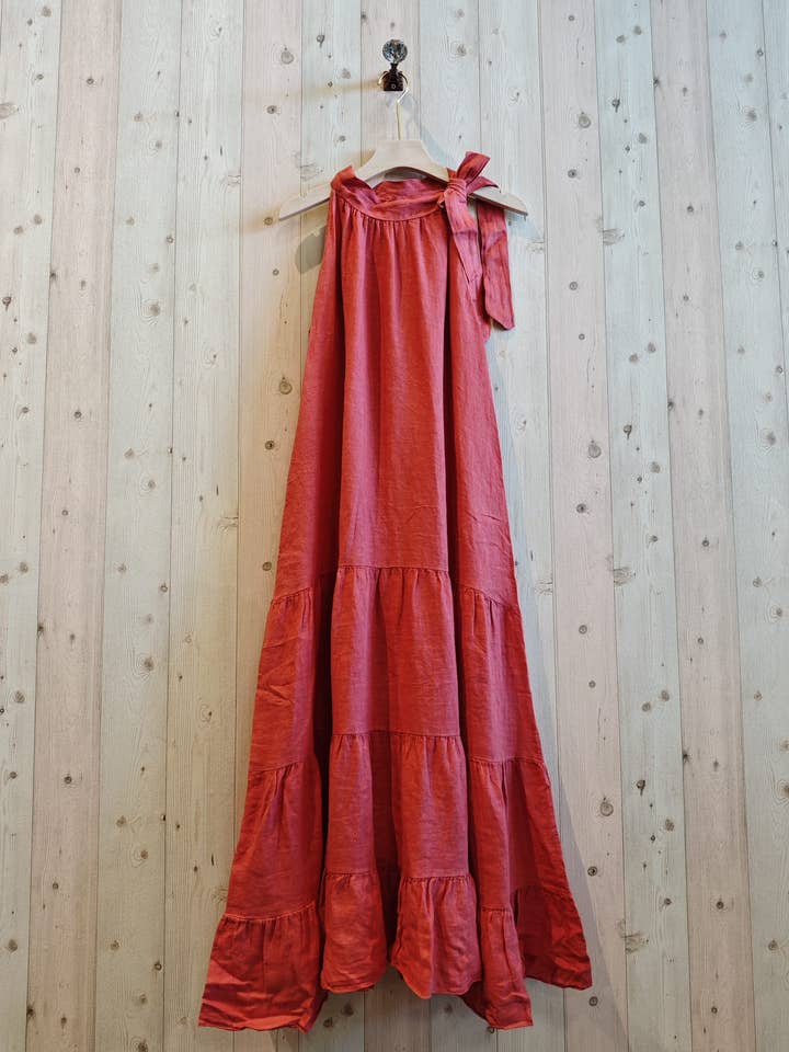 Linen & More - Wholesale Dress - Women's - REF 72319 LONG DRESS BOW 100% LINEN13