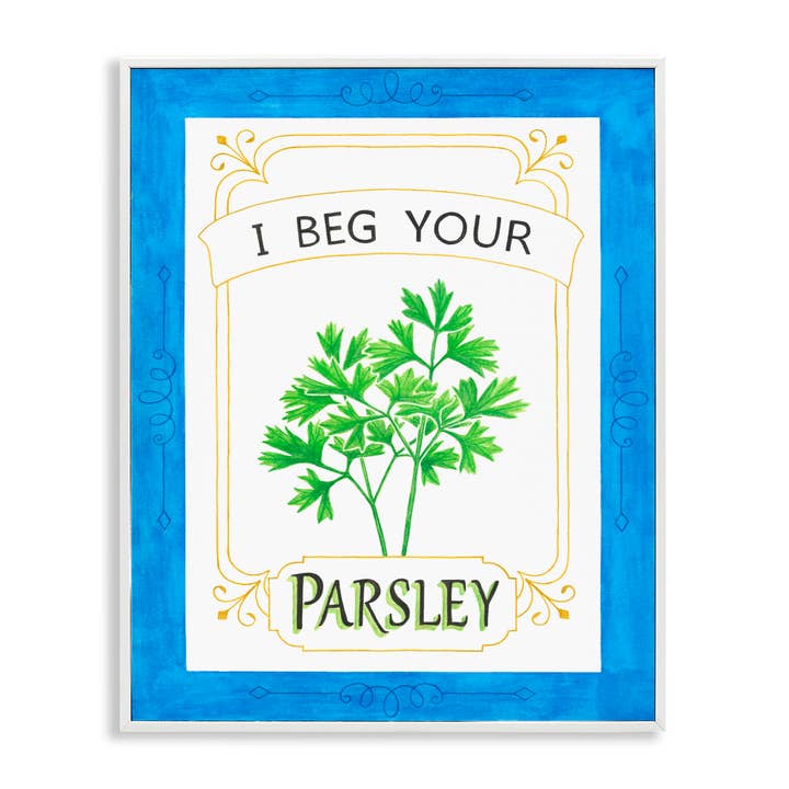 Stupell Industries - Wholesale Wall Sign - I Beg Your Parsley - Framed Wall Art21