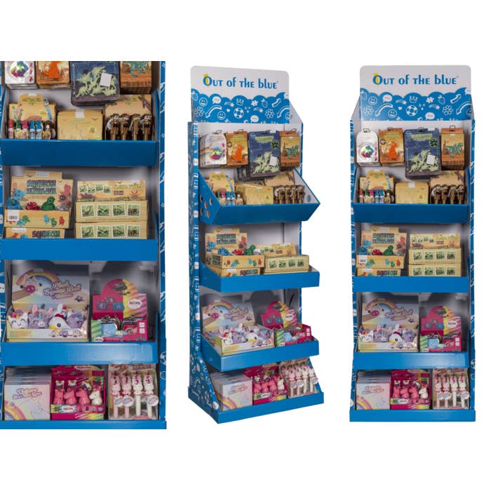 Bodenpräsentation OOTB, Dinosaurier & Einhorn, für den Großhandel von Out of the blue KG