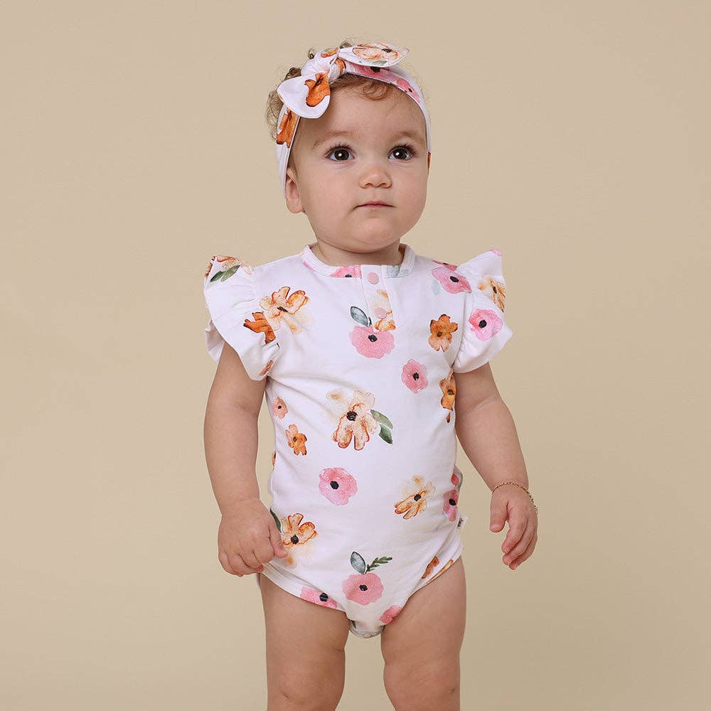 Snuggle Hunny - Wholesale Bodysuit (Non-Footed) - Baby - Poppy Short Sleeve Organic Bodysuit with Frill4