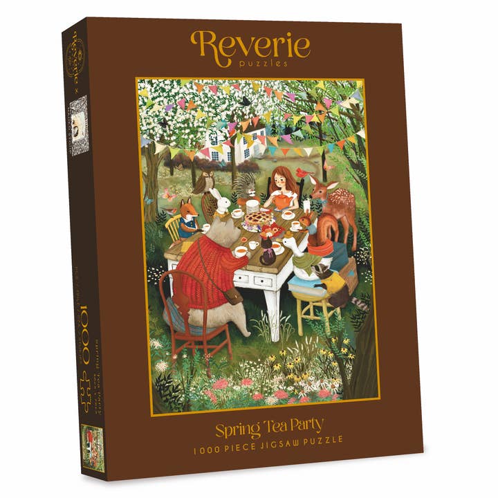 Spring Tea Party Jigsaw Puzzle (1000 Pieces) for wholesale by Reverie Puzzles