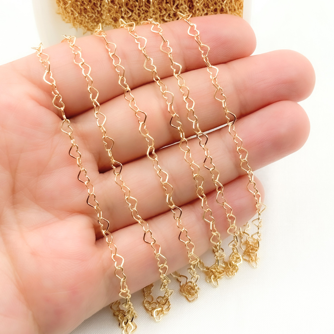 Jewels & Chains - Wholesale Link & Chain Necklace - 629FGF. 14K Gold Filled Heart Link Chain3