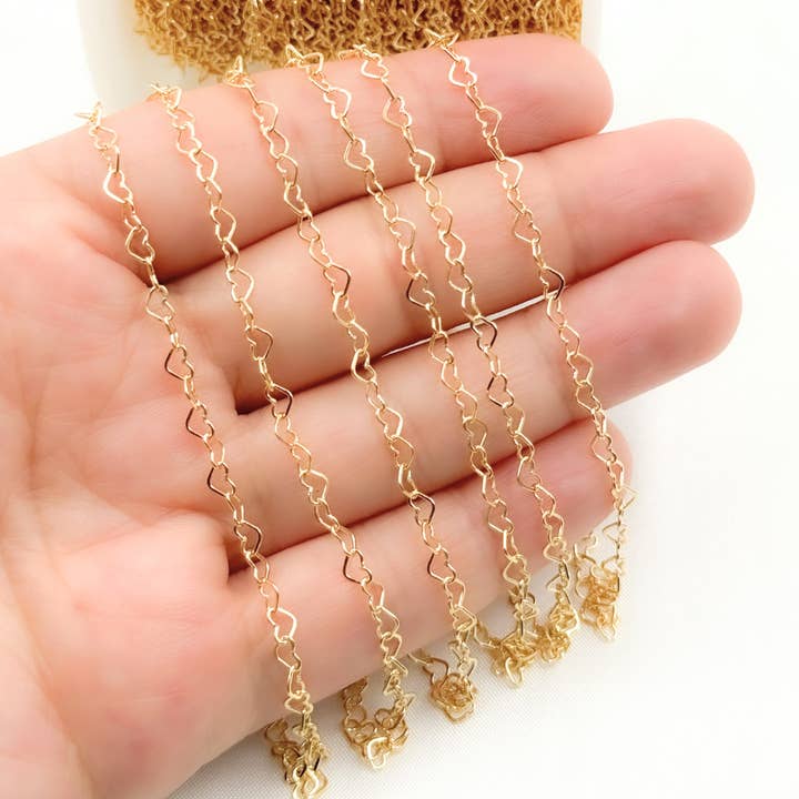 Jewels & Chains - Wholesale Link & Chain Necklace - 629FGF. 14K Gold Filled Heart Link Chain3