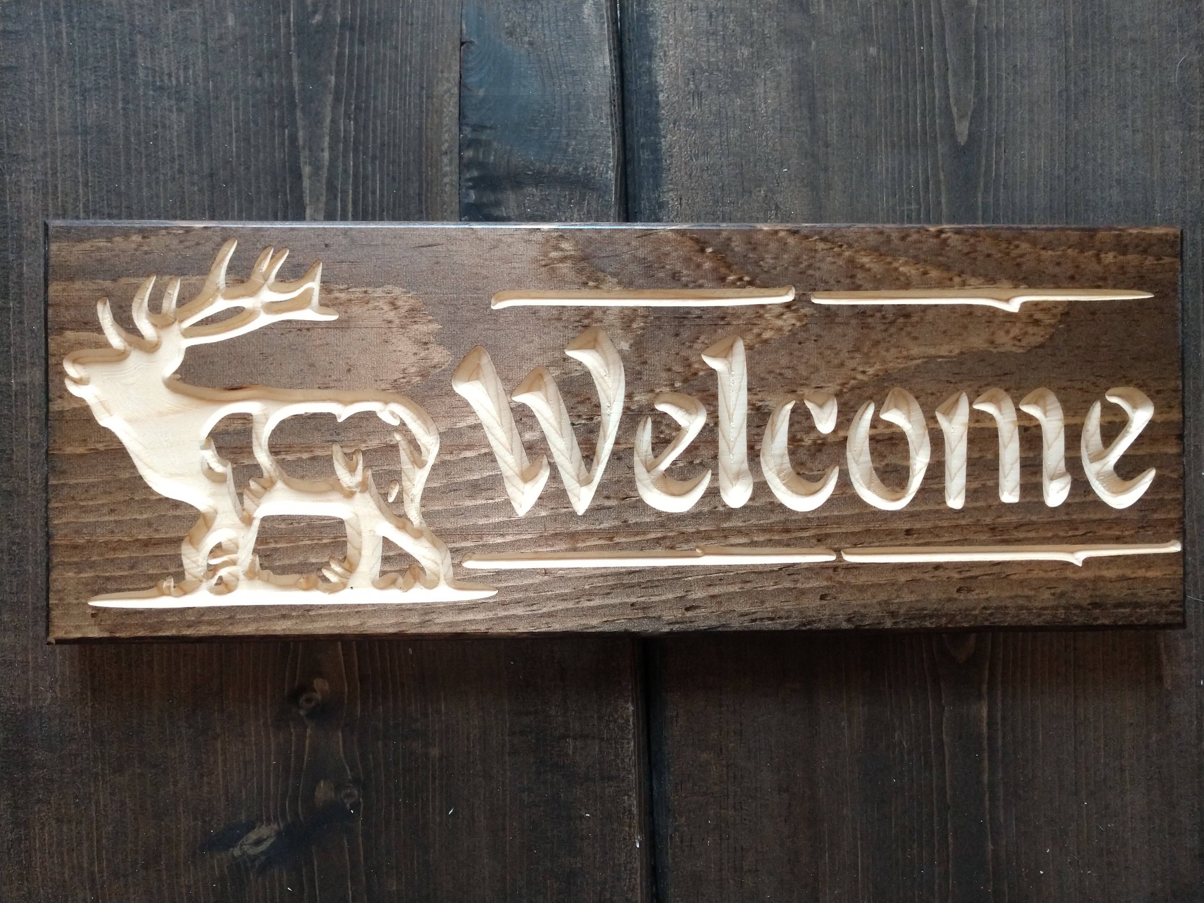 Knotty Pine Woodworks - Wholesale Sign - Welcome-Elk4