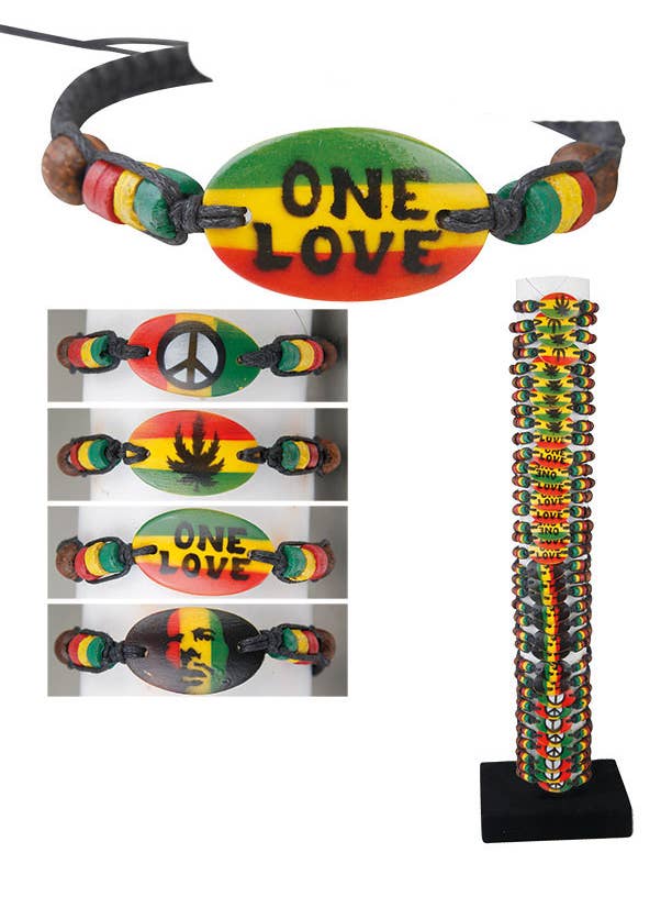 Rasta Love Bracelets for wholesale by Puka Creations