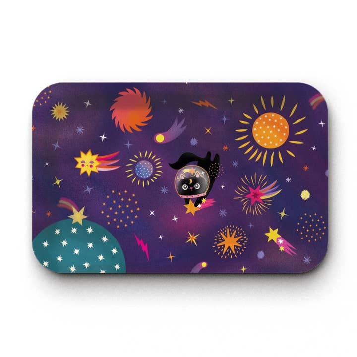 Rektangulær bakke i kraft (mat 28x18 cm) - Cosmic (miaou) for engroshandel hos Maison Royal Garden