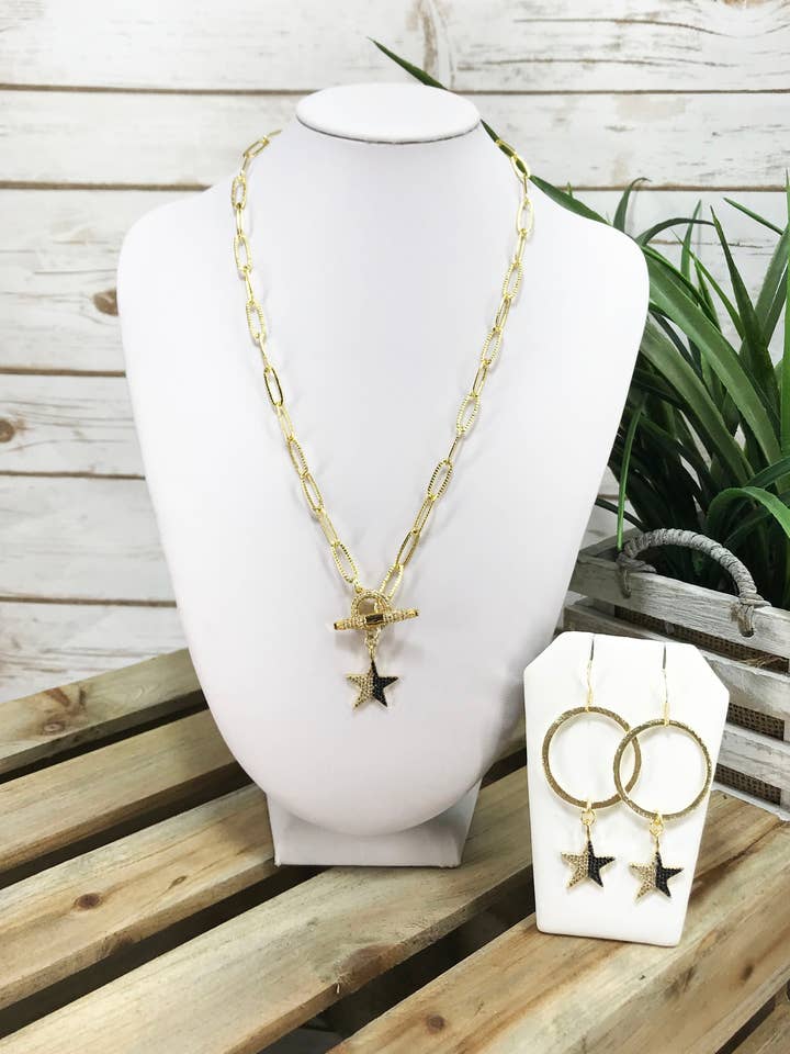 Set collana e orecchini coordinati - SET237 per la vendita all'ingrosso da parte di Magnolia & Peach Jewelry Boutique, LLC